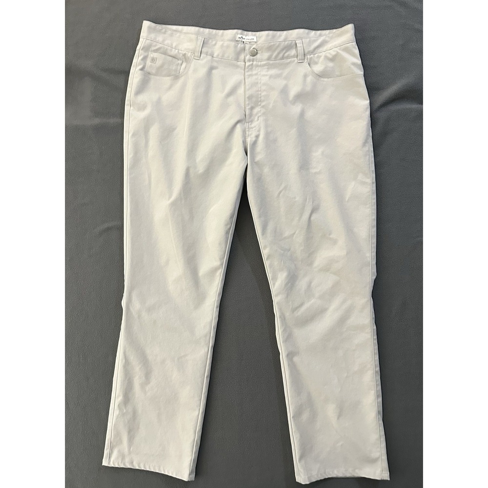 Peter Millar EB66 Pants Men 40x32 Gray Crown Sport Performance 5 Pocket EUC